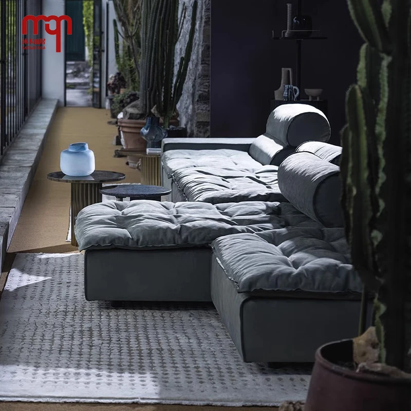 MOMCASA/沐木而居 迈阿密沙发 意式极简直排客厅沙发可定制异形