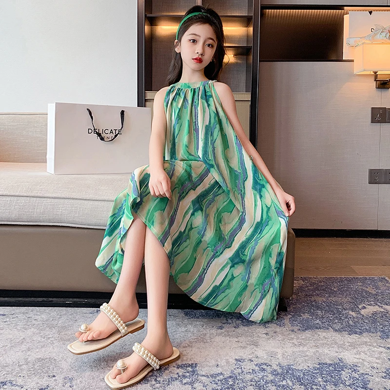 女童夏装连衣裙202夏季4新款儿童碎花裙网红露肩裙子T4273701390