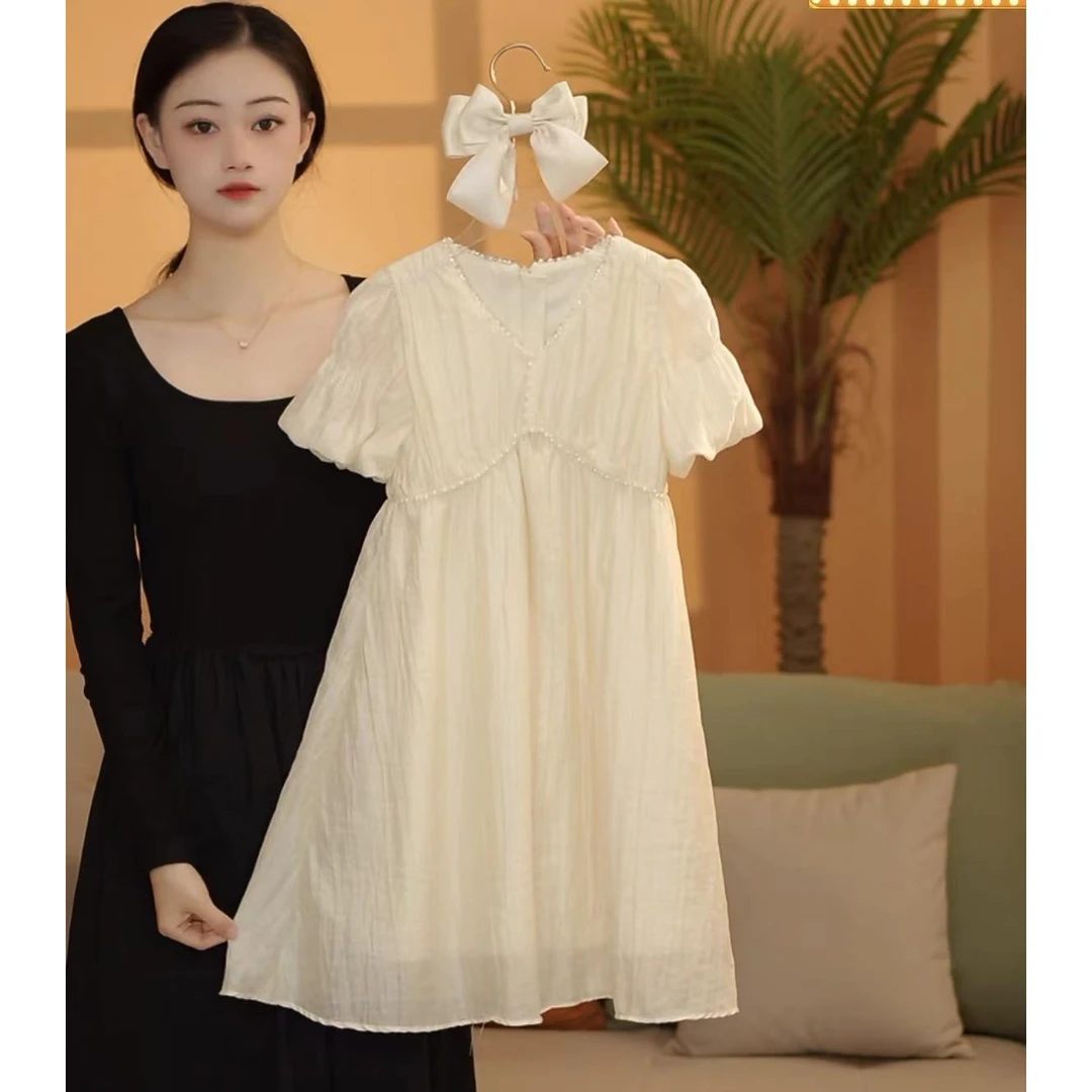 女童连衣裙2025夏季新款小女孩公主裙荷叶边儿童裙子T4130001190