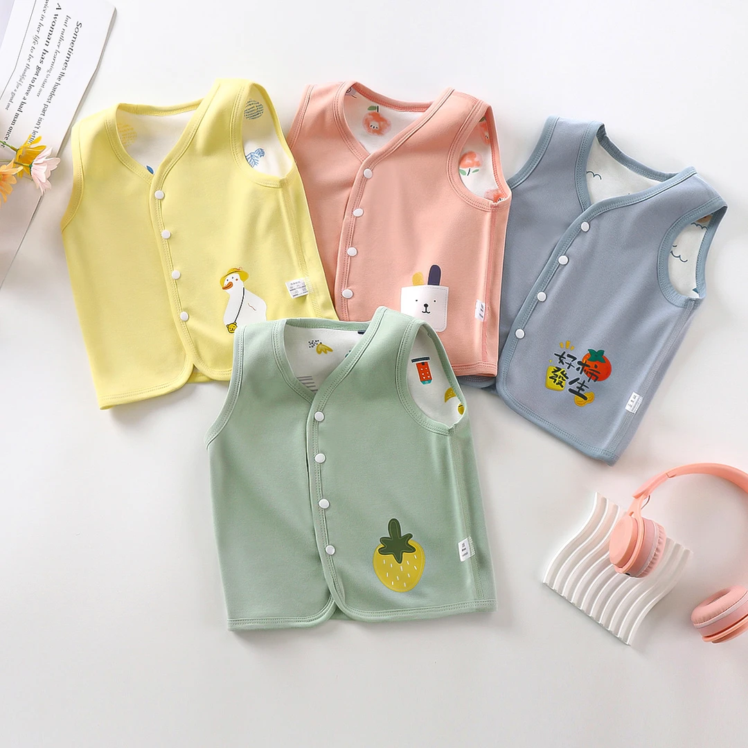 宝宝马甲春秋款外穿婴儿背心秋季男童儿童纯棉婴幼儿马夹薄款无袖