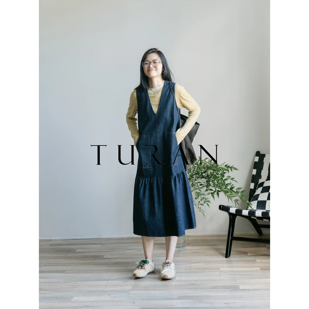 色织童装牛仔系列牛仔下摆抽褶背心裙气质时尚亲肤百搭TRZY0743