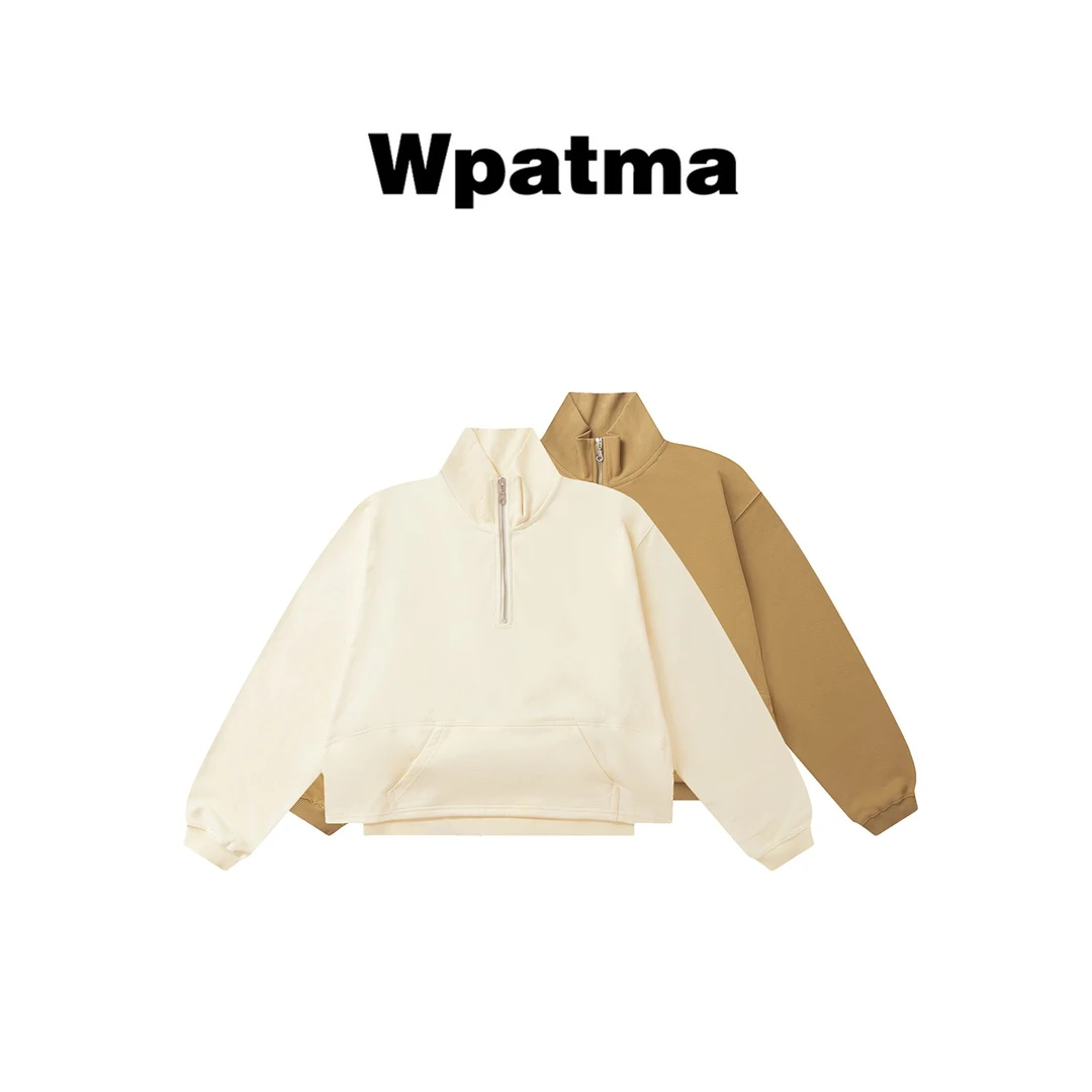 Wpatma中性半拉链立领卫衣宽松百搭