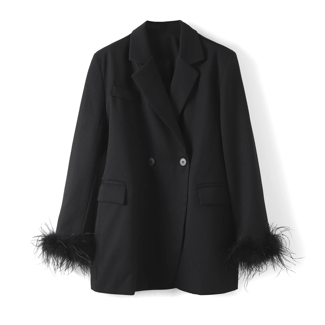 大版！！黑色西装外套女高级感休闲宽松设计感小众西服