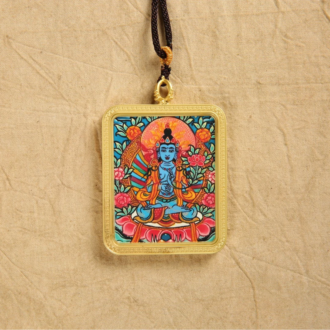 【马-大势至】布达拉文创拉萨顺丰直发西藏唐卡双面唐卡