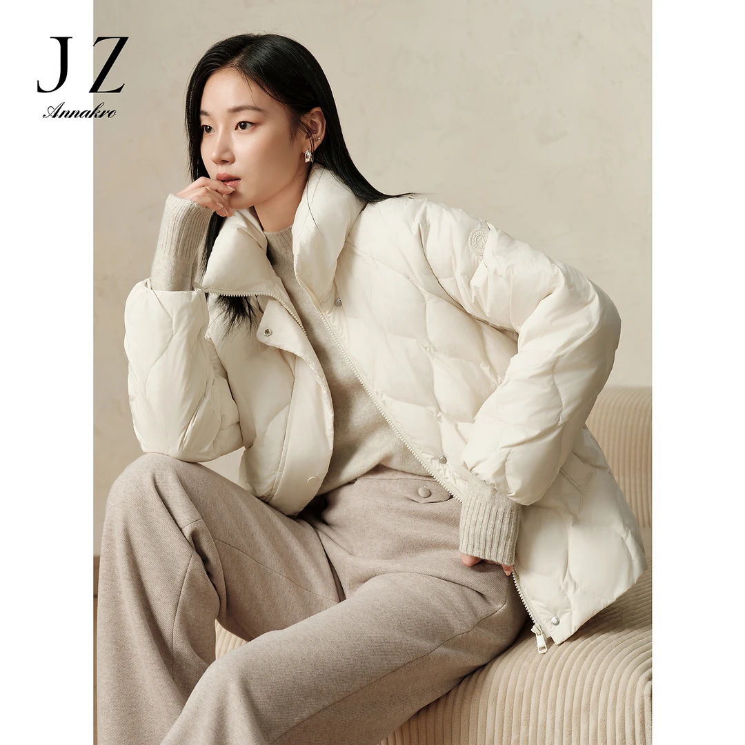 玖姿安娜蔻简约通勤一手长短款白鸭绒羽绒冬季新款JTED03384