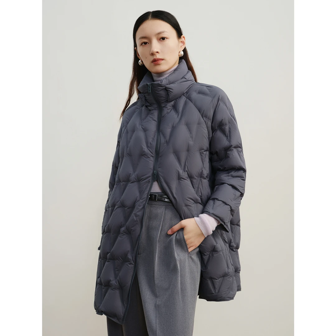 【西伯利亚90%白鹅绒】玖姿厚实中绒羽绒女2024冬季JTDD03233