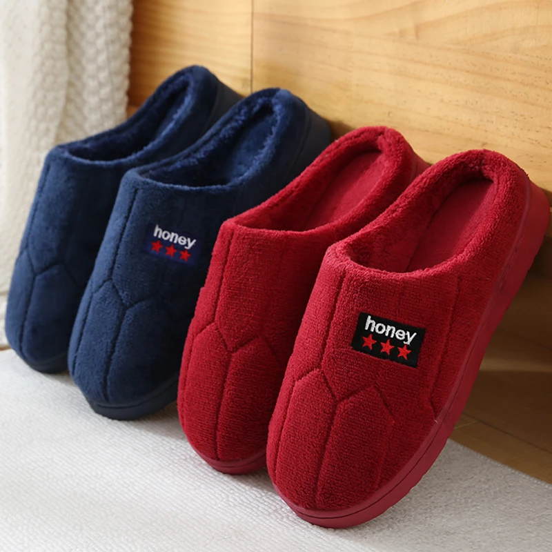 2024棉拖鞋男士冬季新款居家用室内防滑加厚底保暖女毛毛拖鞋情侣