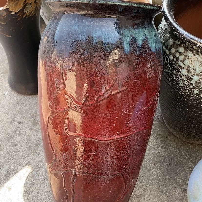 【闪购商品】紫砂花盆口22高41，处理，微瑕