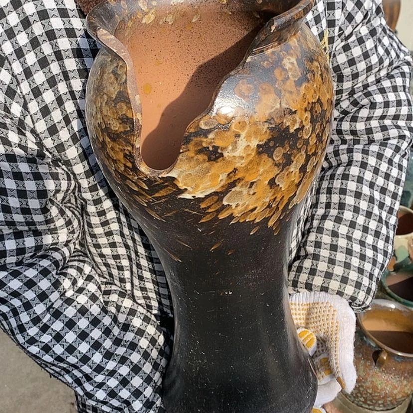 【闪购商品】紫砂花盆口16高41，黑缺，处理