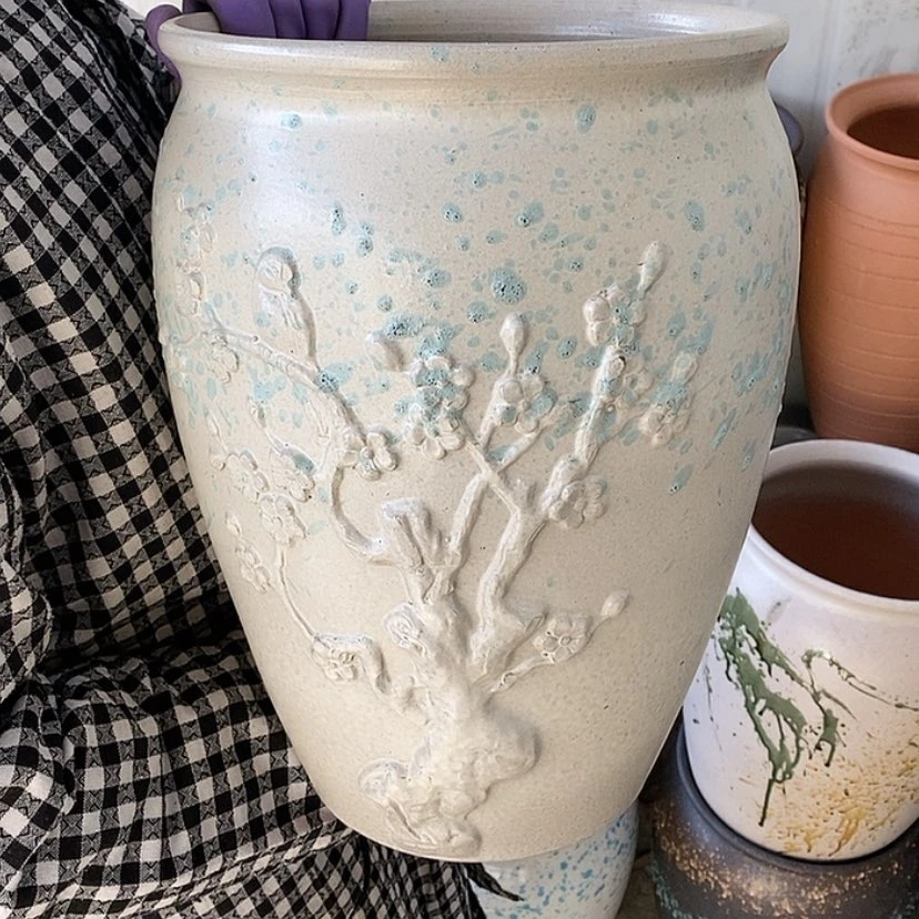 【闪购商品】紫砂花盆口25高35，浅色