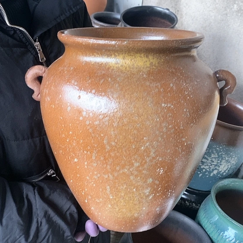 【闪购商品】紫砂花盆口20高30,咖色
