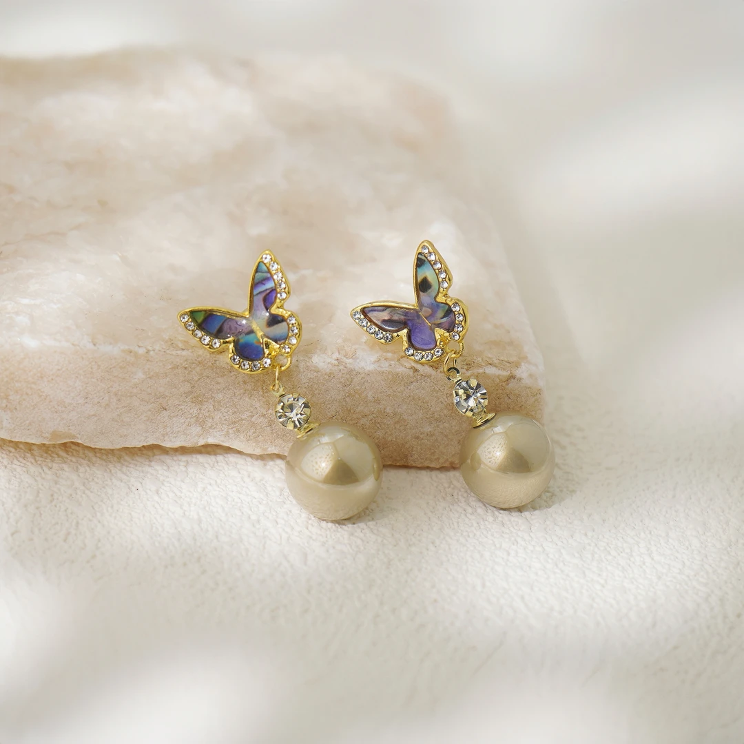 蝴蝶耳环气质优雅个性时尚高级感耳环ZD0194