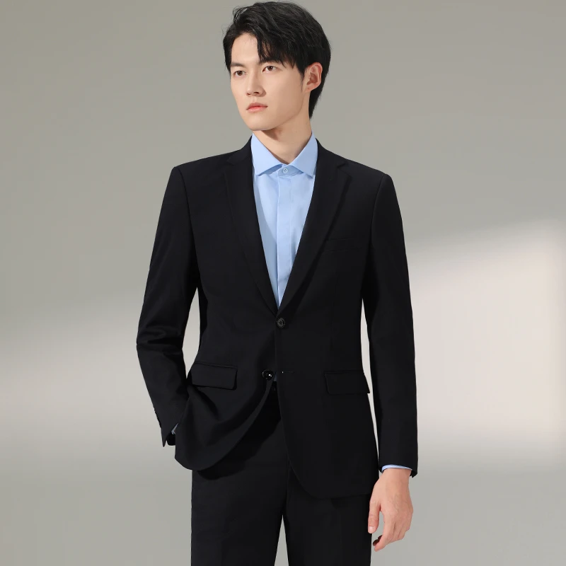 【赠衬衫】西服套装男士两件套职业正装商务休闲西服西裤大学生面试