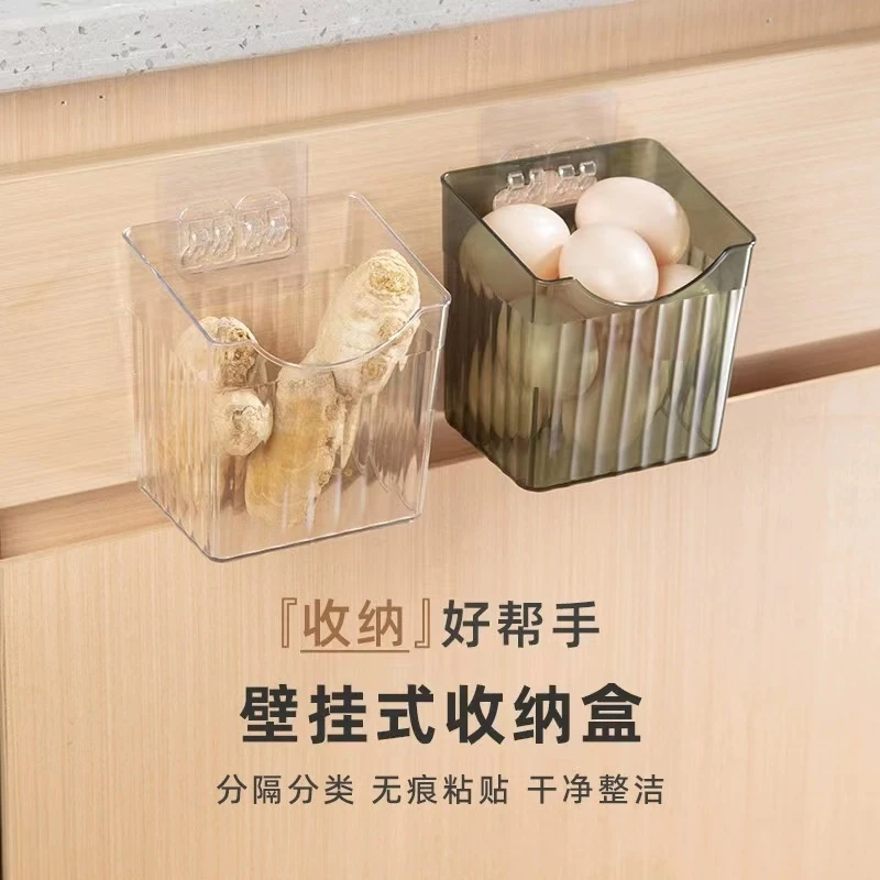 姜蒜收纳筐家用厨房生姜蒜头大蒜免打孔壁挂篮收纳盒置物篮收纳篮