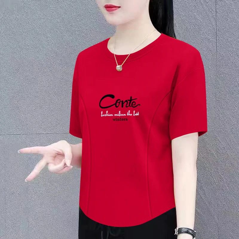 短袖t恤女装大码胖mm显瘦遮肚下摆不规则别致独特漂亮减龄款上衣