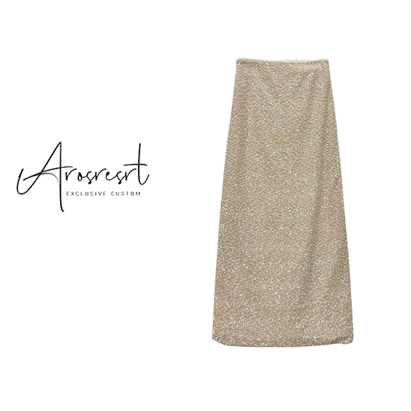 【高定系列·珠光宝气】新中式国风气质轻奢钉珠亮片高定半裙