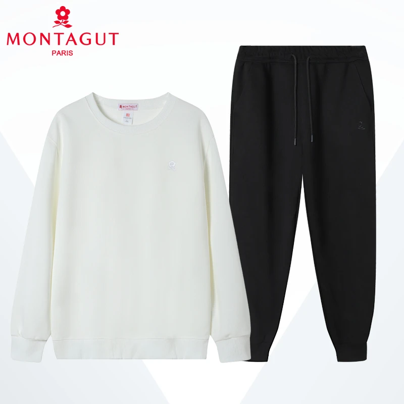 Montagut/梦特娇男士秋冬圆领长袖家居服 秋冬长袖长裤套装