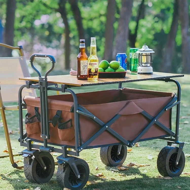 露营推车可折叠营地野营野餐车拉货购物推车买菜车小拉车便携摆摊