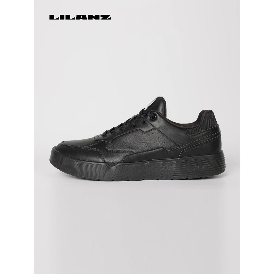 利郎【轻运动板鞋】四季款休闲百搭透气高弹黑色潮流低帮时尚舒适