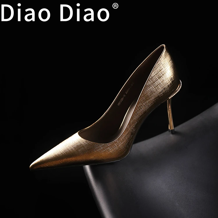 33-35【鎏光四溢】百搭尖头高跟设计师轻奢一脚蹬高跟鞋小众细跟