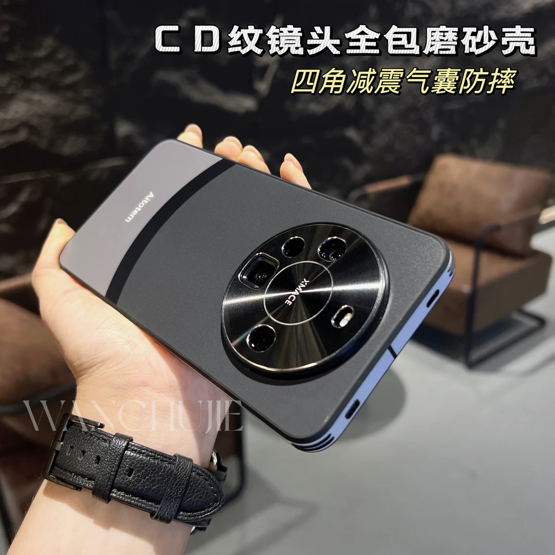适用于华为秒变新款Mate60Pro保时捷m40/50精孔镜头手机壳保护套
