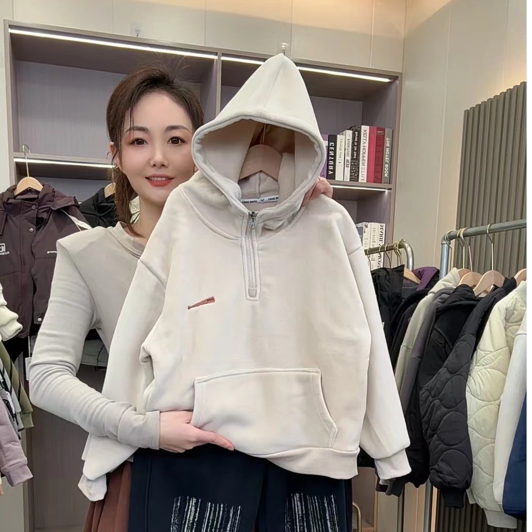 童装男童冬季奥粒绒卫衣2024新款中大童半拉链立领休闲洋气上衣冬