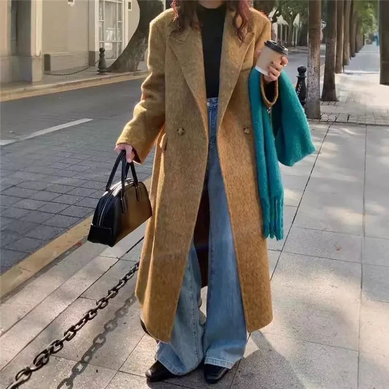 反季清仓网红气质女西装加长羊毛2025高级新款秋冬感外套双面款女