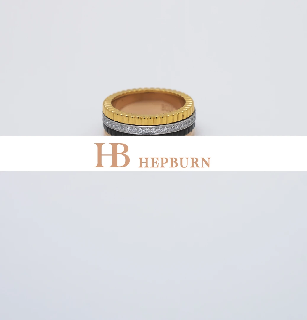 合金陶瓷戒指 JZ019 - 四环罗缎戒指