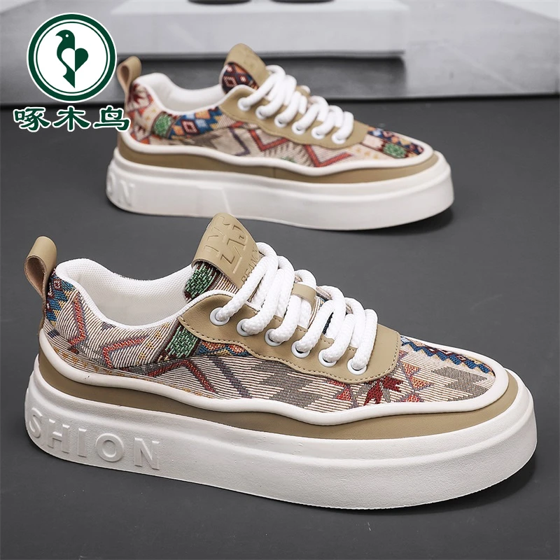 【正品】啄木鸟青少年板鞋百搭运动休闲鞋男新款时尚男鞋夏季透气男