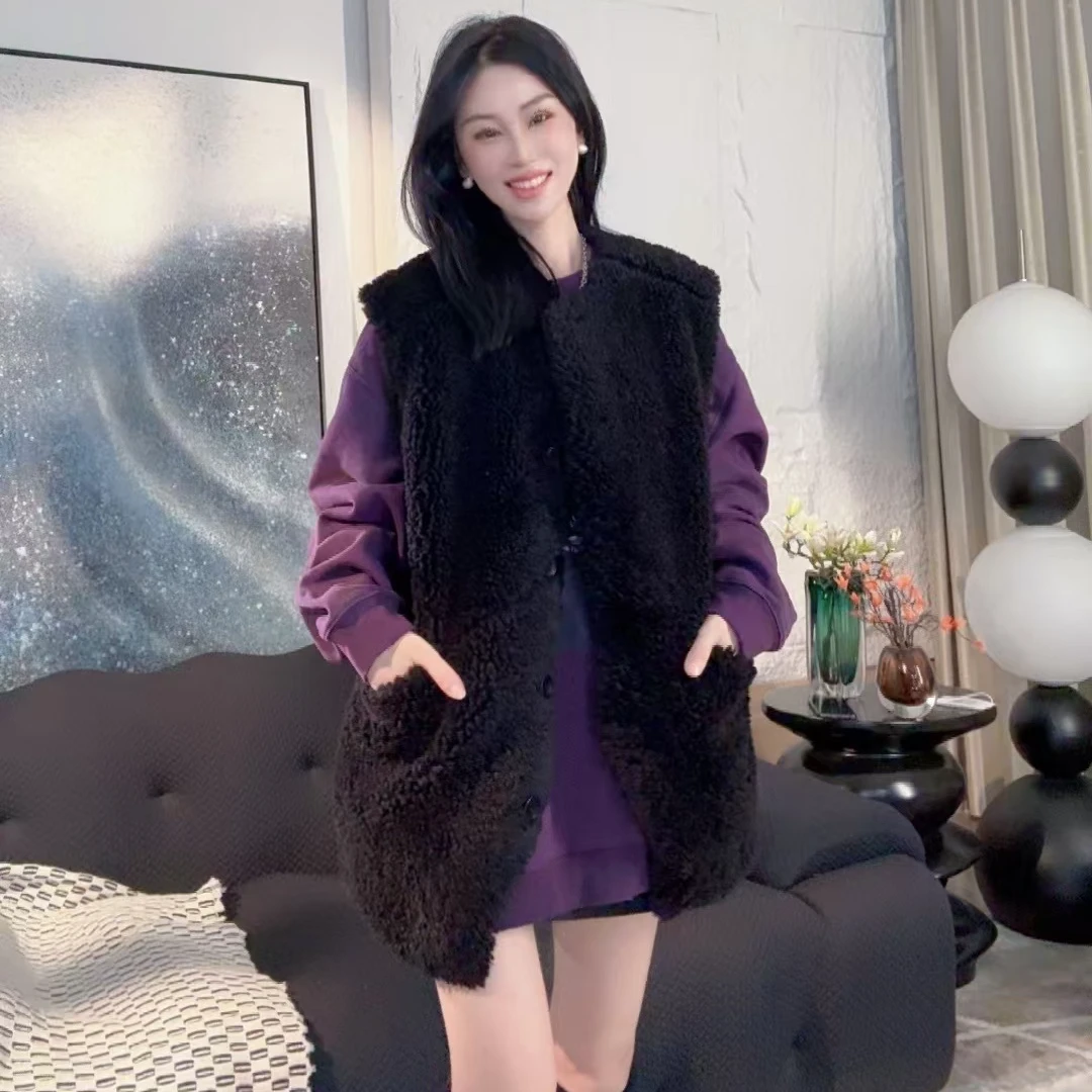诺小晨推荐--冬季新款毛毛显瘦轻奢毛毛马甲