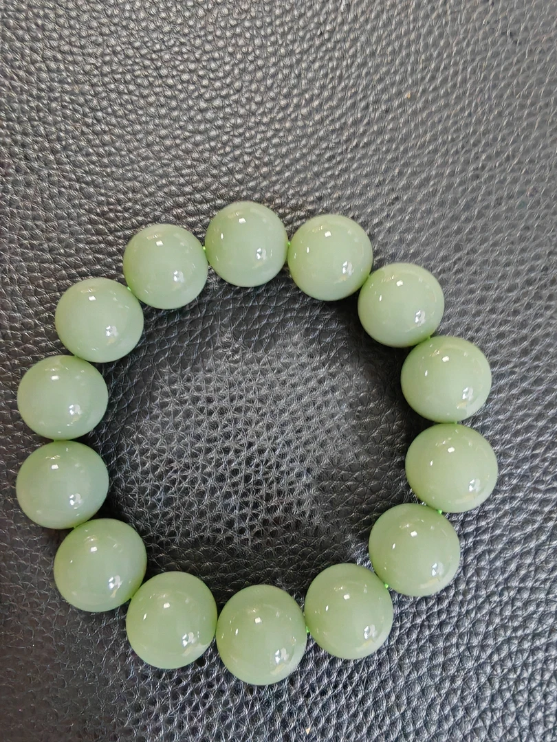 俄罗斯碧玉粉青特细料男款手串