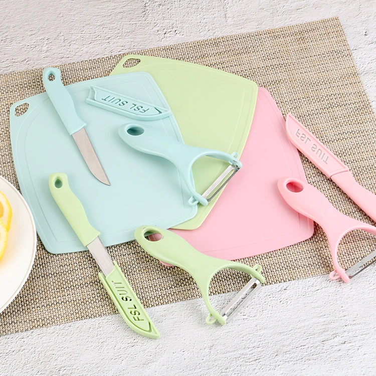 不锈钢家用菜板水果刀削皮刀菜板厨具三件套