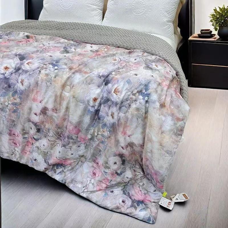 POCKET PIG/布袋猪【盛世花开】热coco系列  天丝棉印花豆豆被-3