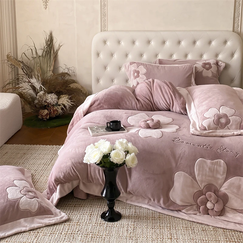 POCKET PIG/布袋猪安娜贝拉 肉肉绒冬季加厚保暖柔软四件套