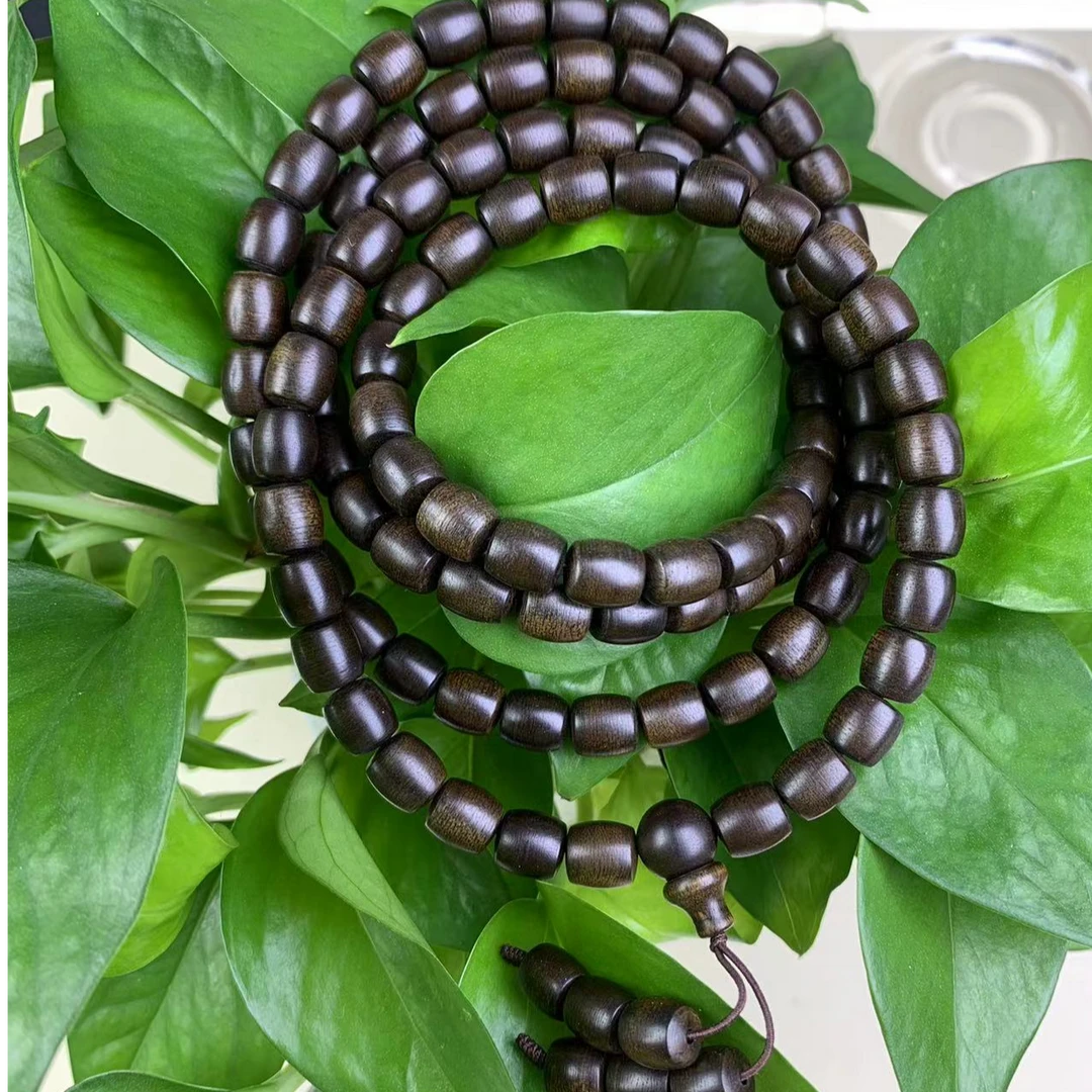 8*9桶珠108  越南芽庄白奇玉化沉水老料