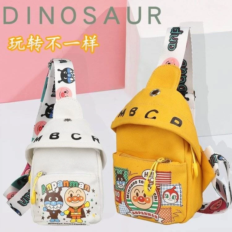 网红卡通帆布小包包女2021新款潮韩版森系儿童单肩斜挎包胸包女包