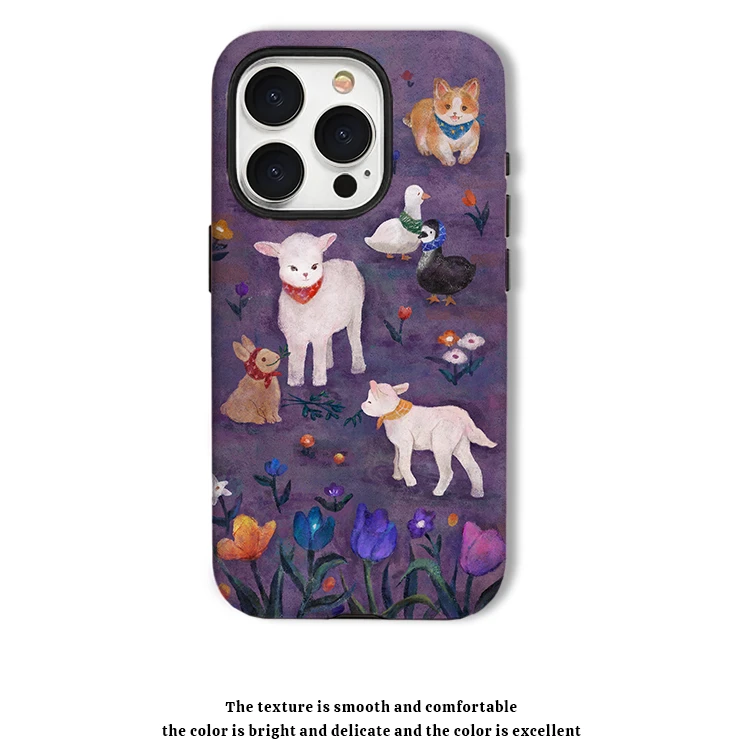 咩咩牧场可爱同款手机壳适用ip16苹果14pro华为oppo小米vivo三星