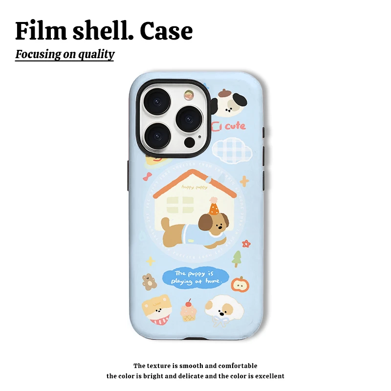 房子小狗防摔手机壳适用于16苹果iphone15promax华为oppo红米荣耀