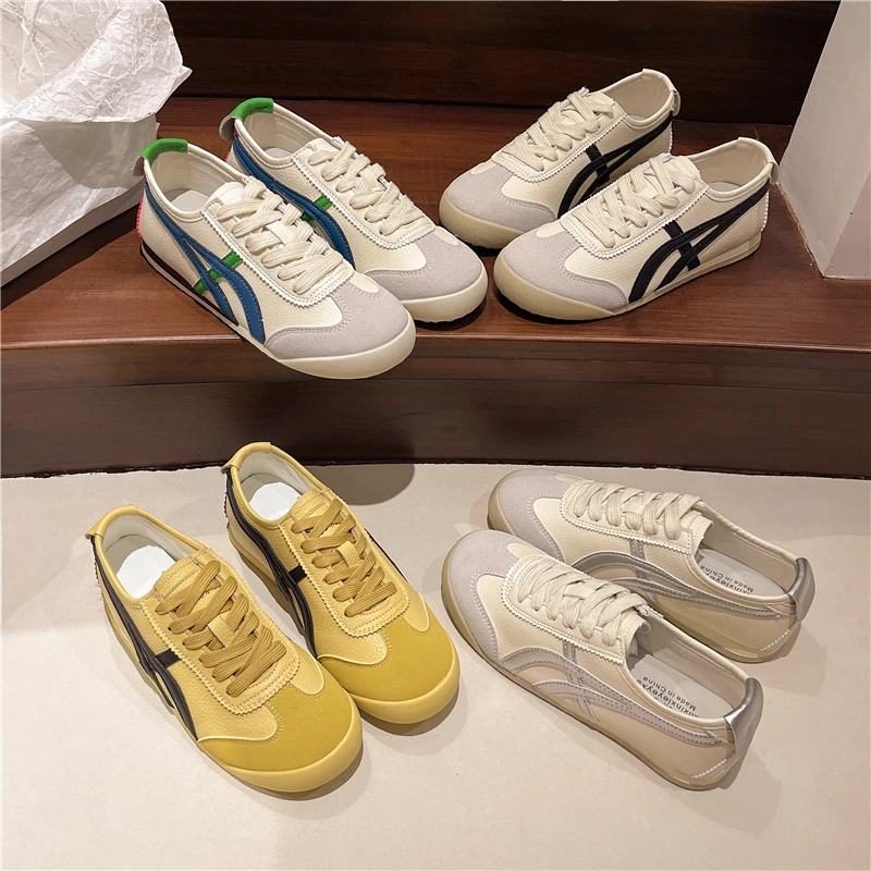 爆款德训2024新款百搭舒适平底复古时尚韩版系带女鞋ins