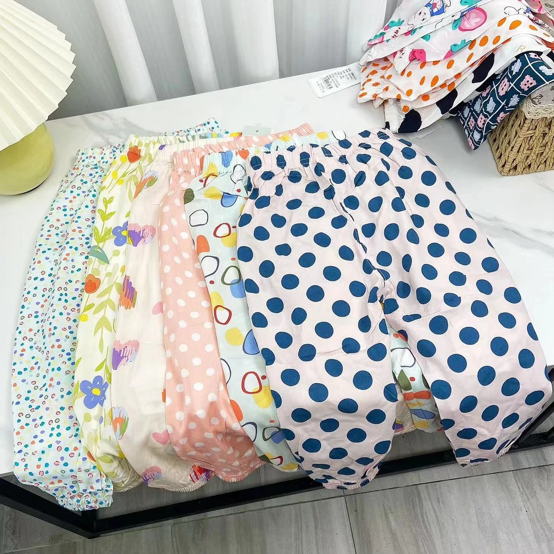 男女童束脚防蚊裤卡通印花透气凉快露营踏青郊游穿搭宽松夏季薄款