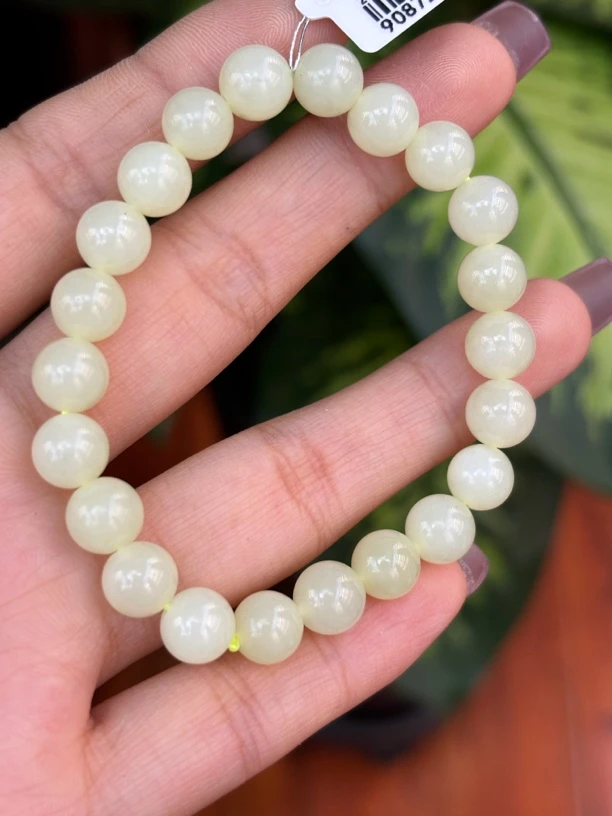 0242 和田玉黄口手串 规格约：8mm 多样性发其一