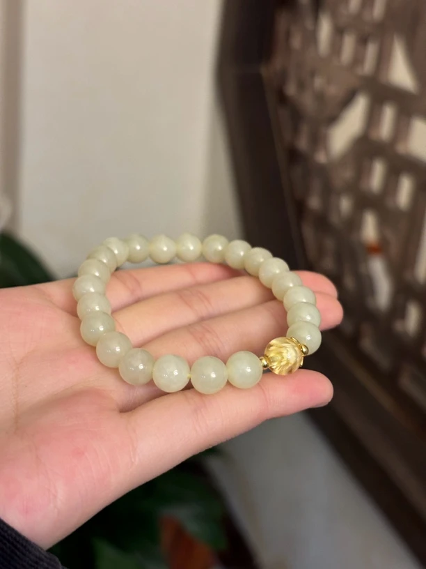 0278和田玉手串多样性发其一 规格约8mm