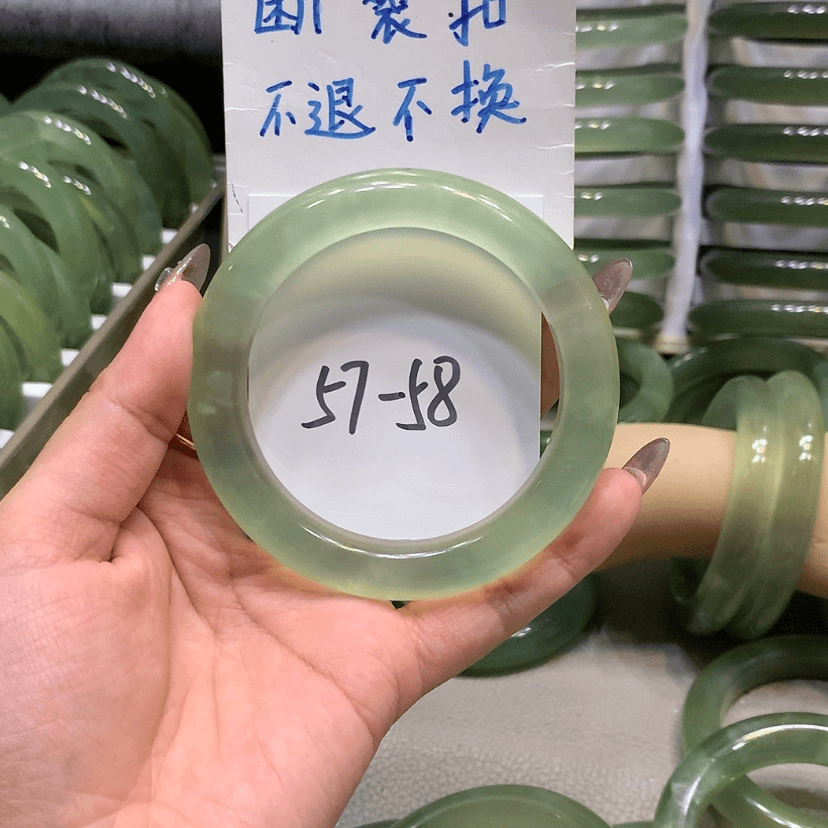 【闪购商品】蛇纹石玉手镯未镶嵌手镯x 29