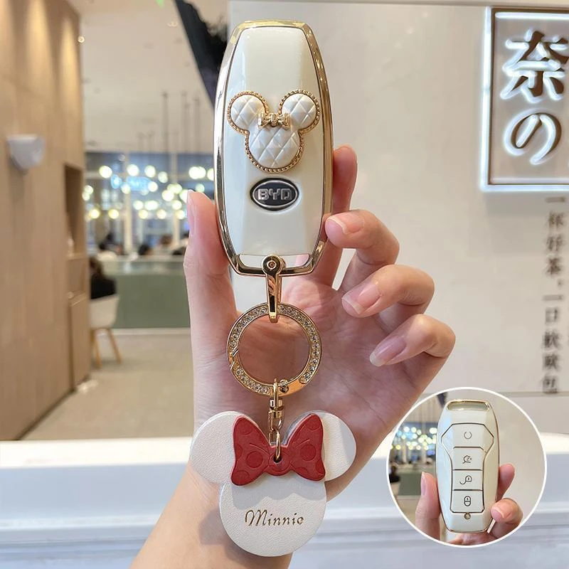 比亚迪钥匙套女海豚宋秦元por汉ev唐plus车max扣dmi新能源专用壳
