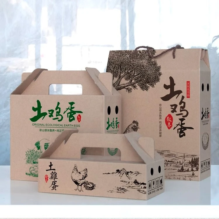 农家土鸡蛋包装盒纸提礼盒10/20/枚装空盒加厚笨鸡蛋柴鸡蛋草鸡蛋