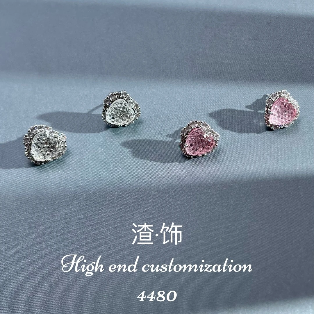 铜合金耳饰 爱心耳饰-4480