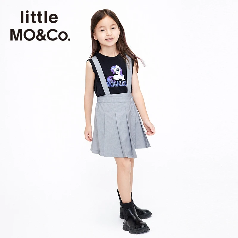 littlemoco童装22夏装新款女童休闲短裤子背带裙裤#KBB2SOT056
