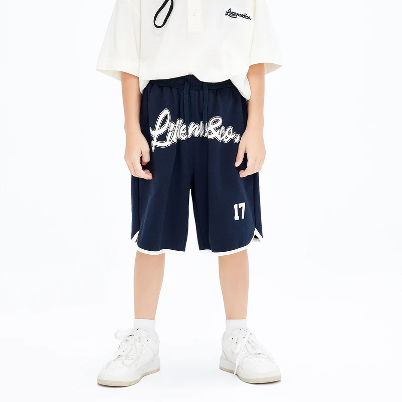 littlemoco童装23夏季新款男童宽松休闲裤运动短裤潮#KBC2SOT020
