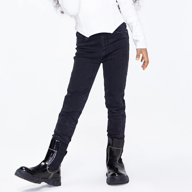 littlemoco童装22冬装新款女童太阳能牛仔裤保暖裤#KBB4JEN018