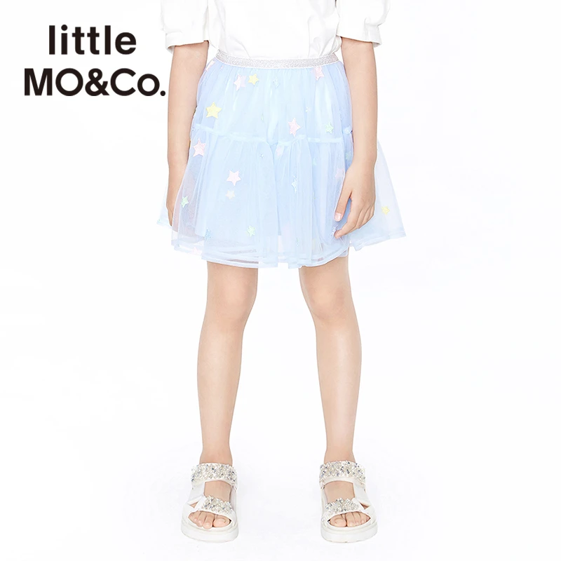littlemoco童装夏季女童多层网纱裙半身裙蓬蓬短裙潮#KBA2SKTT02